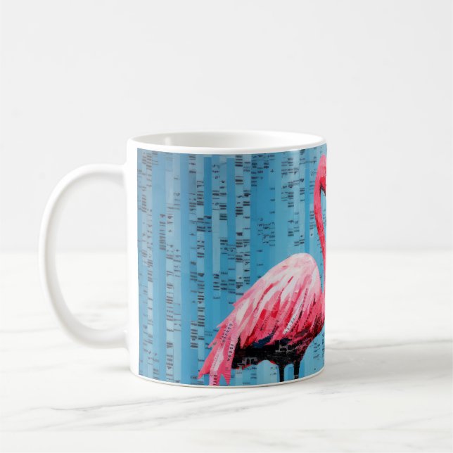 Flamingo Animal Bird Art Decor Paint Kaffemugg (Vänster)