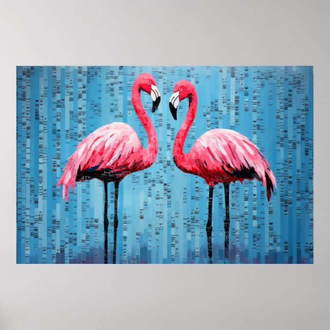 Flamingo Animal Bird Art Decor Paint Poster (Framsidan)