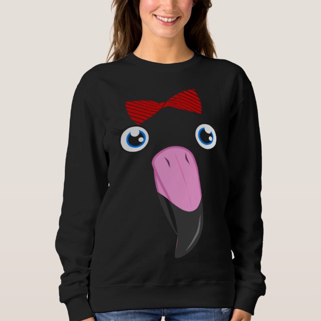 Flamingo Animal Bow Tie Child Halloween Costume T Shirt (Framsida)