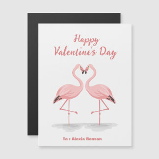 Flamingo Anpassningsbar Valentine Magnetic Card