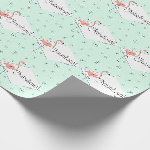 Flamingo Aqua diamant Fabulous! inslagspapper Presentpapper