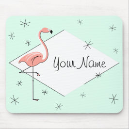 Flamingo Aqua Diamond Namn mousepad Musmatta
