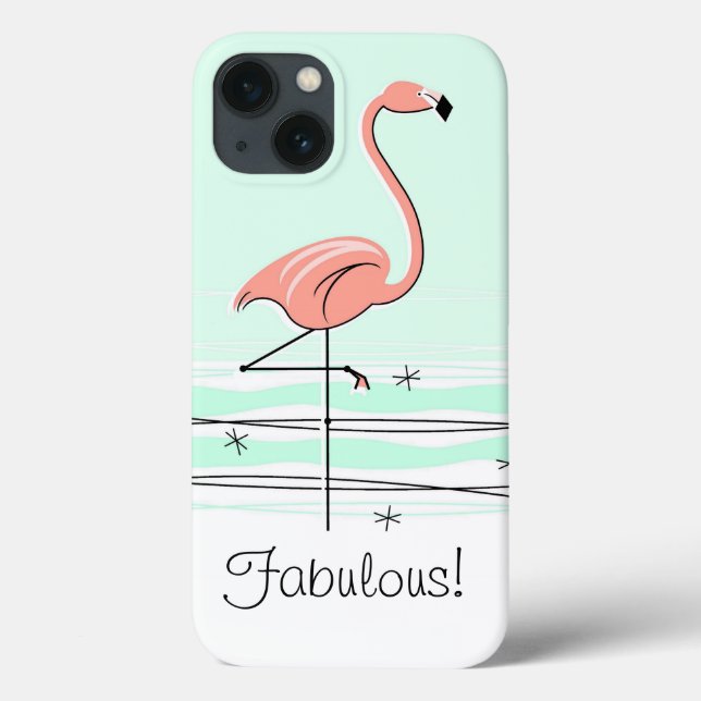Flamingo Aqua "Fabulous!" iPad-fallet (Baksida)