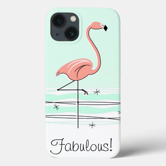 Flamingo Aqua 'Fabulous!' iPad Mini fodral (Baksida)