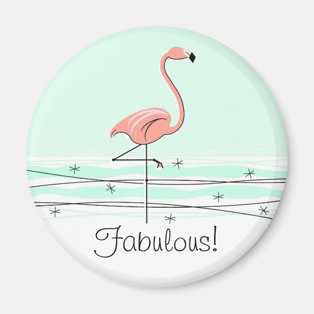 Flamingo Aqua Fabulous magnet (Framsidan)