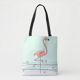 Flamingo Aqua hela tiden Tygkasse