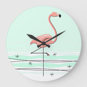 Flamingo Aqua-klocka runt Stor Klocka