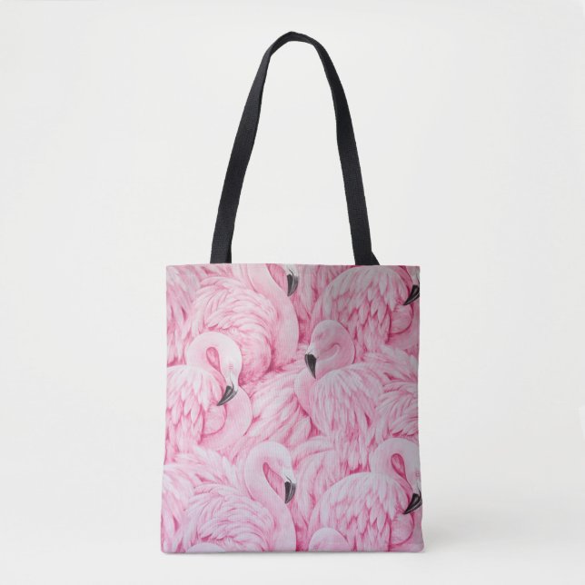 FLAMINGO ÄR ÖVERALLT. TYGKASSE (Framsida)