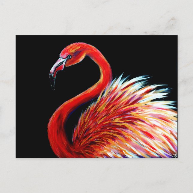Flamingo Art Skriv ut vykort (Framsida)