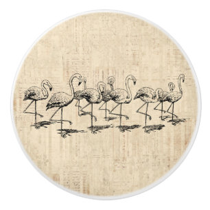 Flamingo Art Vintage Flamingos Knopp