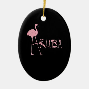 Flamingo Aruba Julgransprydnad Keramik