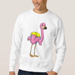 Flamingo as Pupils with School bag Lång Ärmad Tröja