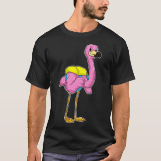 Flamingo as Pupils with School bag T Shirt
