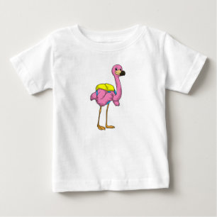 Flamingo as Pupils with School bag T Shirt