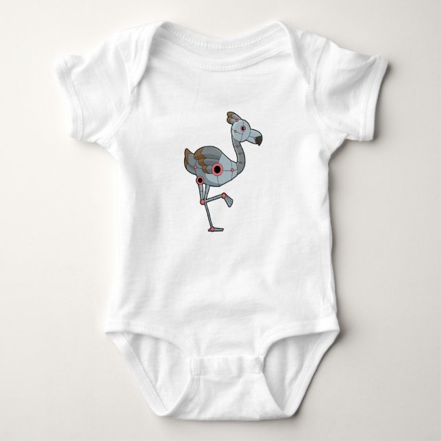 Flamingo as Robot T Shirt (Framsida)