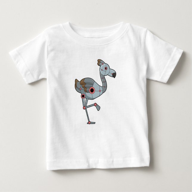 Flamingo as Robot T Shirt (Framsida)