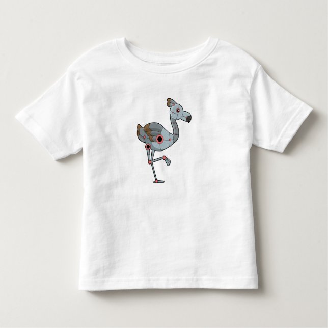 Flamingo as Robot T Shirt (Framsida)