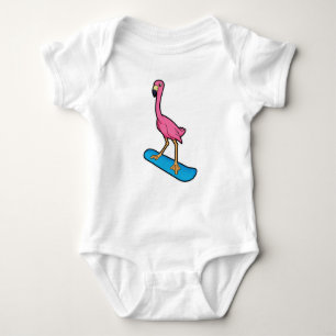 Flamingo as Snowboarder med Snowbaord T Shirt
