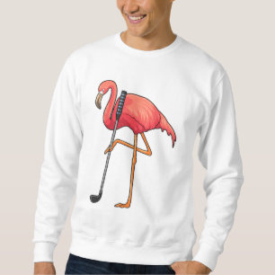 Flamingo at Golf med Golf klubb Lång Ärmad Tröja