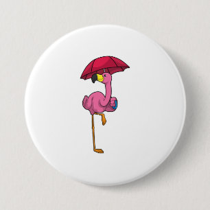 Flamingo at Rining with Parbrella Knapp