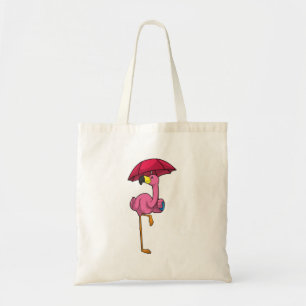 Flamingo at Rining with Parbrella Tygkasse