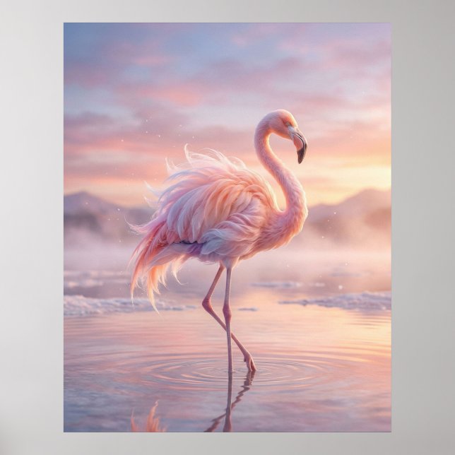Flamingo av Cotton Candy Poster (Framsidan)