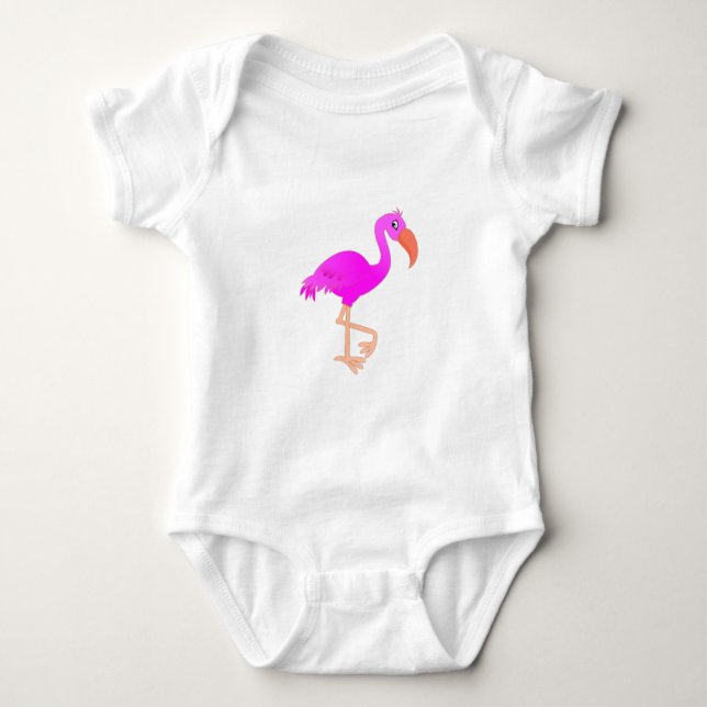 Flamingo Baby Bodykostym T Shirt (Framsida)