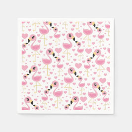 Flamingo Baby Shower Cute Tropical Pappersservett