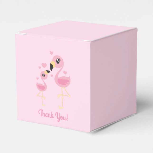 Flamingo Baby Shower Cute Tropical Presentaskar (Framsidan Sidan)