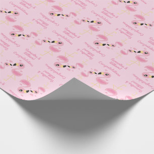 Flamingo Baby Shower Cute Tropical Presentpapper