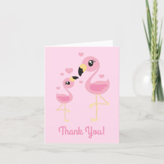 Flamingo Baby Shower Cute Tropical Tack Kort