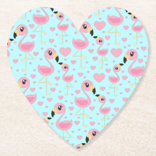 Flamingo Baby Shower Cute Tropical Underlägg Papper