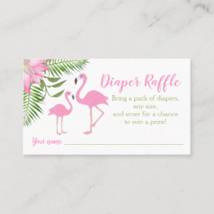 Flamingo Baby Shower Diaper Raffle Biljett