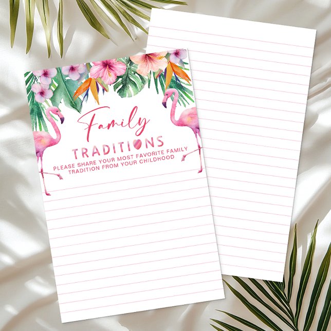 Flamingo Baby Shower Family Traditions Lakan (Fun Baby Shower Activity & Keepsake)