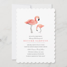 Flamingo Baby Shower Inbjudningar