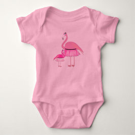 Flamingo Baby Tutu Bodykostym T-shirt