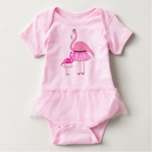 Flamingo Baby Tutu Bodykostym