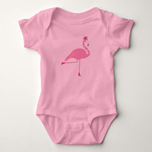 Flamingo Baby Tutu Bodykostym Tee