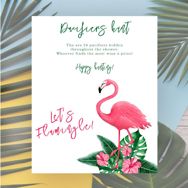 Flamingo babydusch Nappar-jakt Poster (Skapare uppladdad)