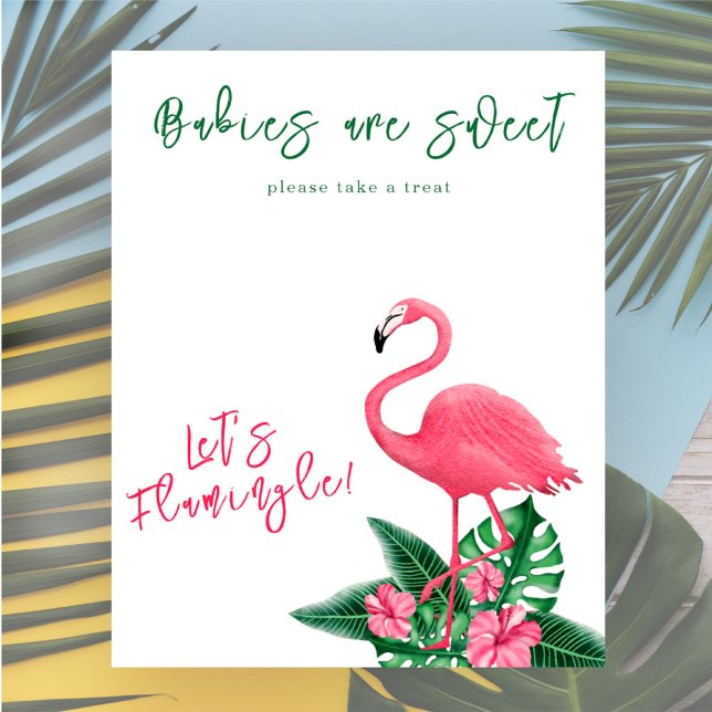 Flamingo babydusch Spädbarn är söt Poster (Skapare uppladdad)