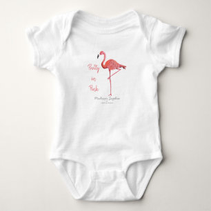 Flamingo Babyflicka Kroppsställning T Shirt
