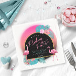 Flamingo Bachelorette Flocking Fantastic V1 ID930 Pappersservett<br><div class="desc">Fira en "Fantastisk-flockande" bachelorette helg! Rosa flamingos, tropiska handflatan-löv och blommigtar med övertoningsbakgrunder, från shock rosa till fet turkos, accentueras av färgdrag och armade geometriska former i fast svart. Den här färgstarka pappra napkin-designen användor ett litet "färgstarkt" språk som ett unikt sätt att komma ihåg din målservetter. Sök i ID930...</div>