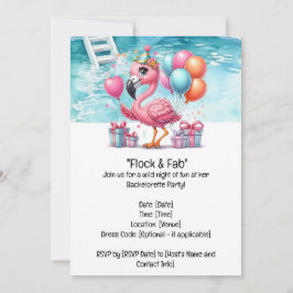 Flamingo Bachelorette Party Inbjudningar