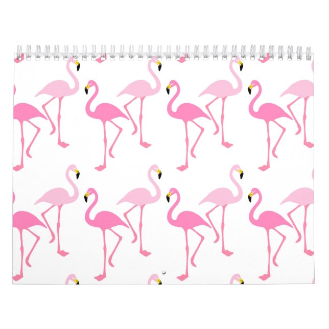 Flamingo Background - Pink Kalender (Omslag)