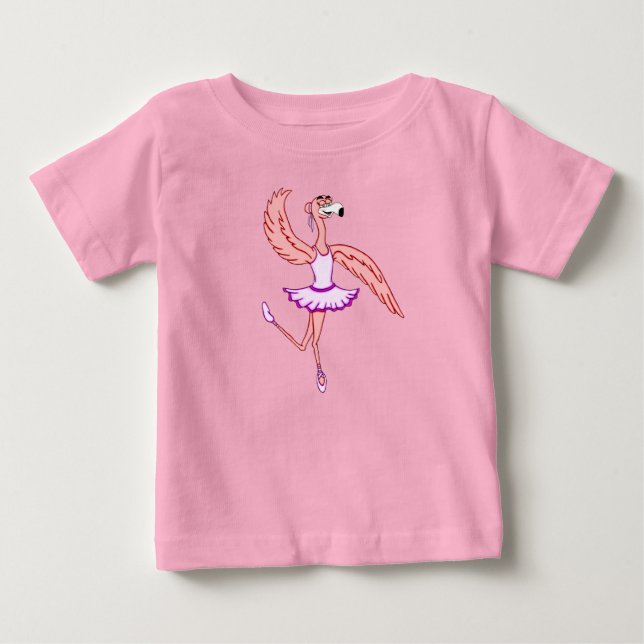 Flamingo Balettdansös T Shirt (Framsida)