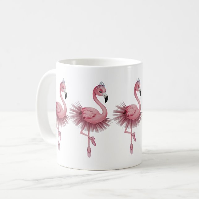 Flamingo Ballet Dancer Kaffemugg (Framsida vänster)