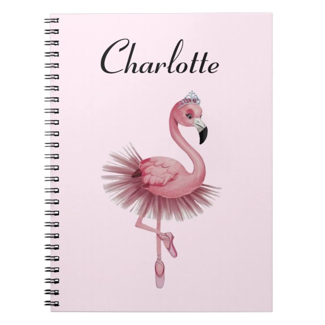 Flamingo Ballet Dancer Personlig Anteckningsbok (Framsidan)