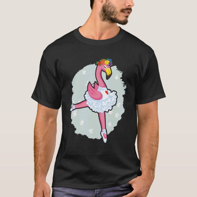 Flamingo Ballet Instructor Ballerina Ballet Dancer T Shirt (Framsida)