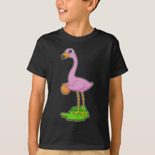Flamingo Basketball-spelare Basketball T Shirt
