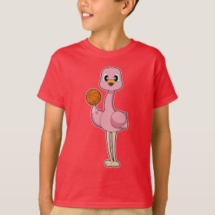 Flamingo Basketball-spelare Basketball T Shirt